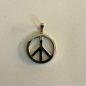 Stainless Steel Peace Sign Pendant